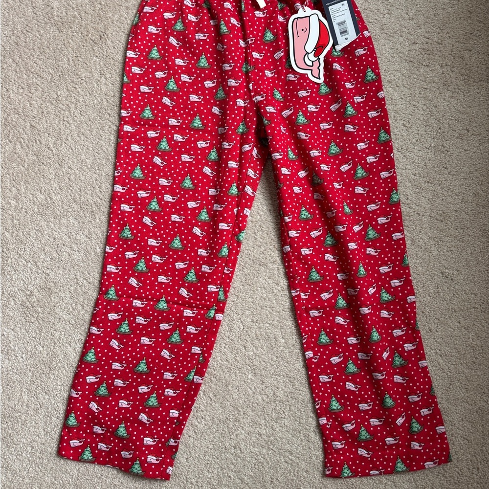 Vineyard Vines Santa Whale Red Lounge Pants